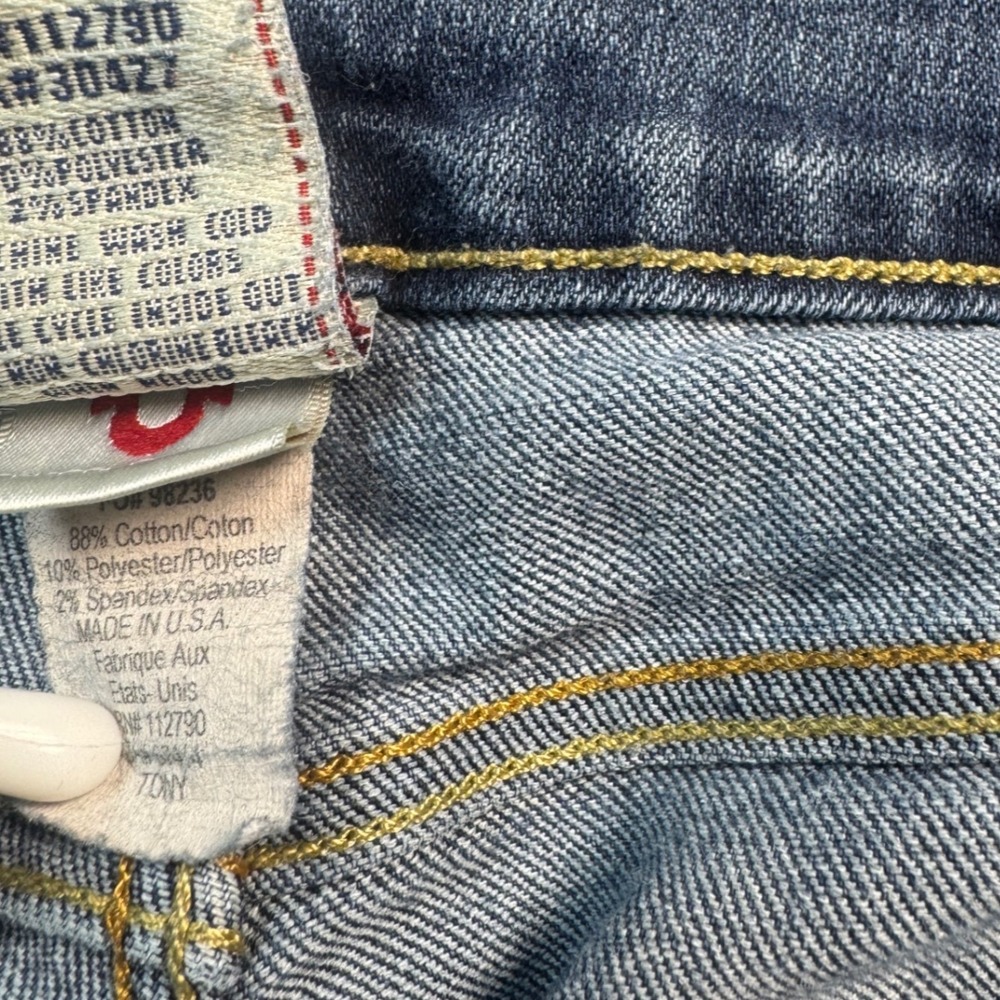 True Religion Tony Jeans Mens 30 Made in USA Medium Wash Straight Denim‎ - Picture 9 of 10
